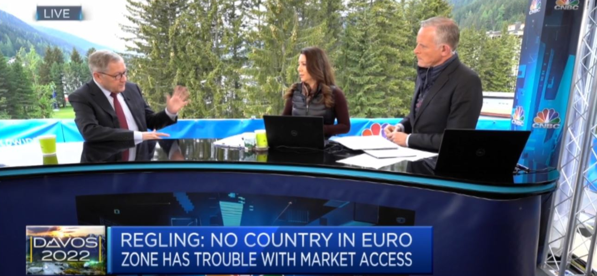 Klaus Regling on CNBC Squawkbox in Davos, Switerland