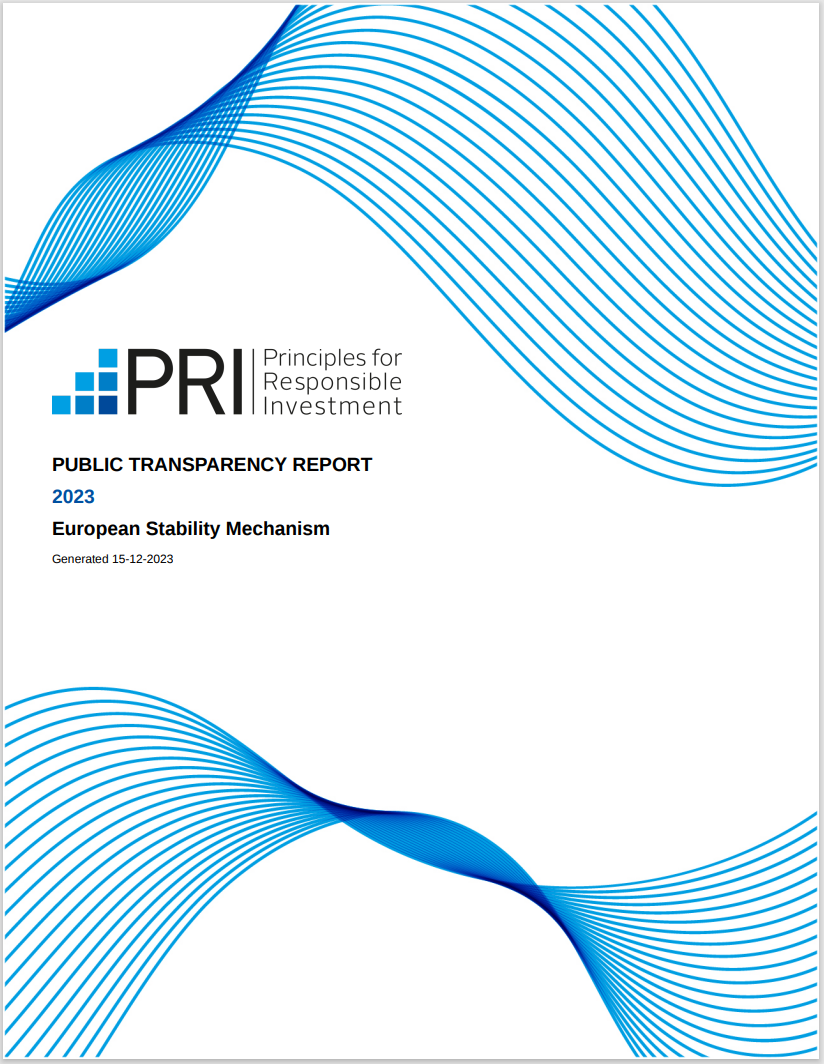 PRI public transparency report 2023 ESM