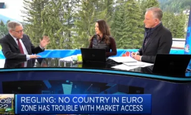 Klaus Regling on CNBC Squawkbox in Davos, Switerland