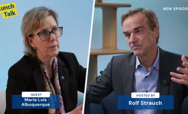 Maria Luís Albuquerque annd Rolf Strauch