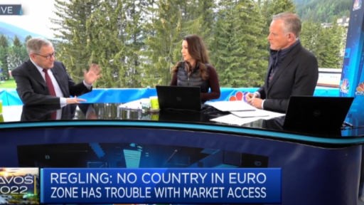 Klaus Regling on CNBC Squawkbox in Davos, Switerland