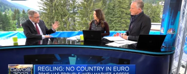 Klaus Regling on CNBC Squawkbox in Davos, Switerland