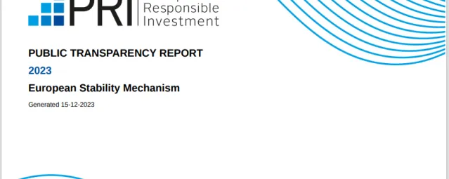 PRI public transparency report 2023 ESM
