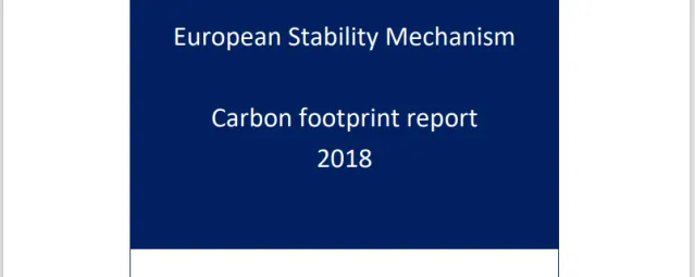 carbon footprint report 2018 cover