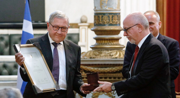Klaus Regling receives the Lord Byron International Prize in Athens, Greece