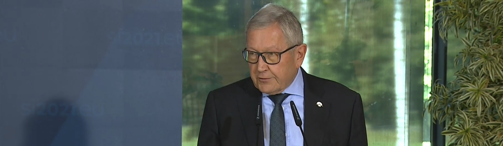 Klaus Regling at the Eurogroup Press Conference Slovenia September 2021