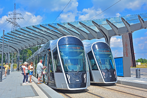 Luxembourg tram