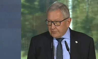 Klaus Regling at the Eurogroup Press Conference Slovenia September 2021