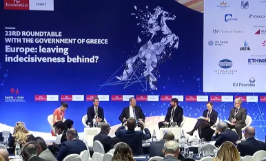Nicola Giammarioli at the Economist 23rd Government Roundtable in Athens-724-466