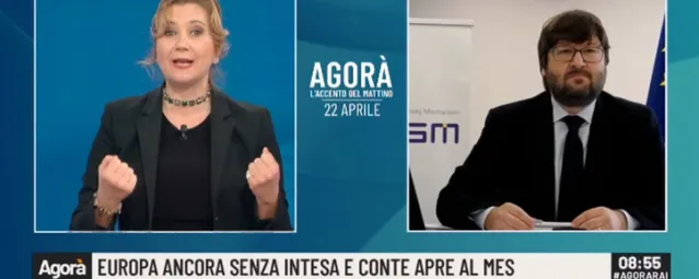 Nicola Giammarioli, Secretary General of the European Stability Mechanism interview at Agora, RAI 3-724-466