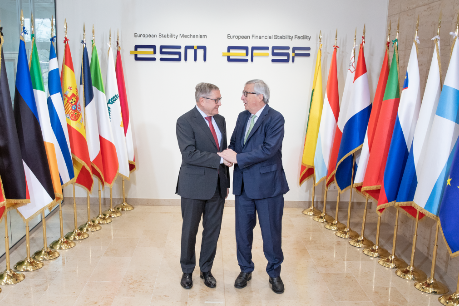 Klaus Regling and Jean-Claude Juncker