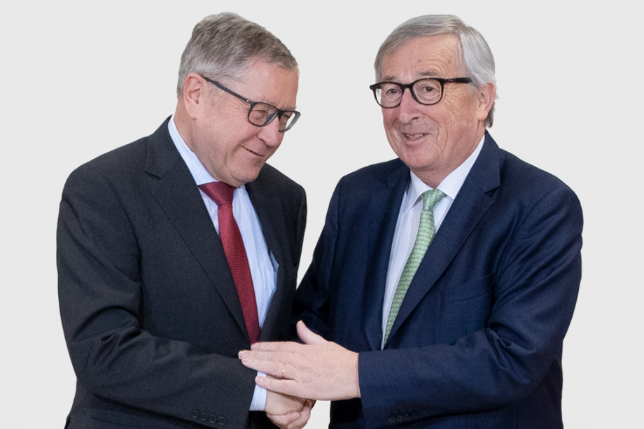 Klaus Regling and Jean-Claude Juncker