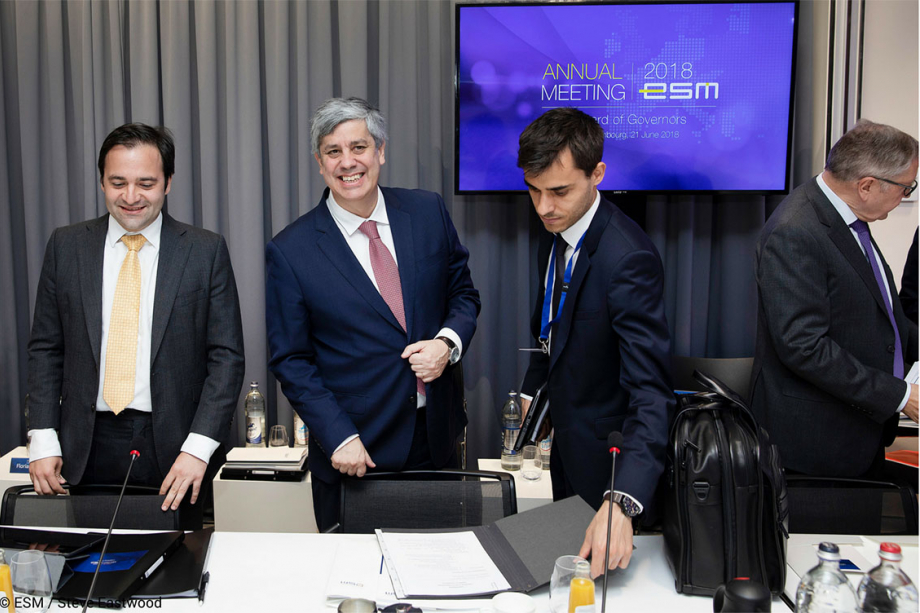 Mr Kalin ANEV JANSE, Secretary General ESM; Mr Mario CENTENO, Chairperson ESM Board of Governors