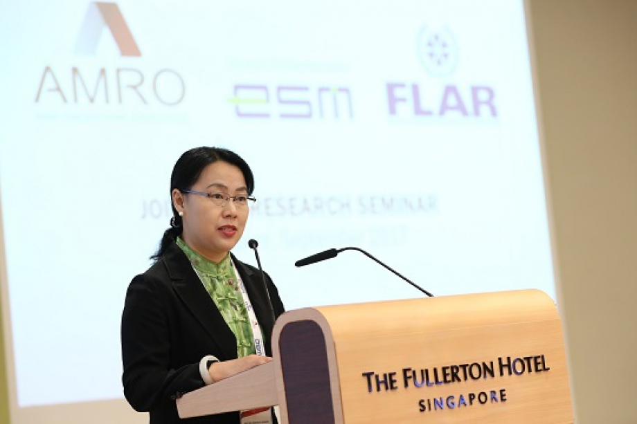 AMRO Director, Dr. Junhong Chang delivers opening remarks