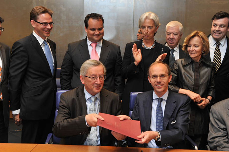 Signing ceremony of the European Financial Stability Facility in June 2010
