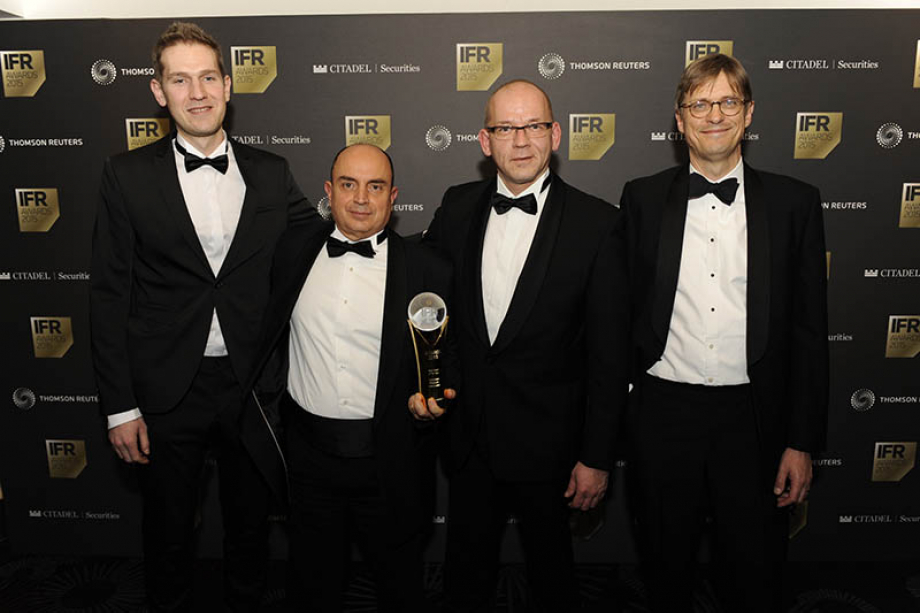 ESM funding team receiving award for best SSA bond issuer in 2016