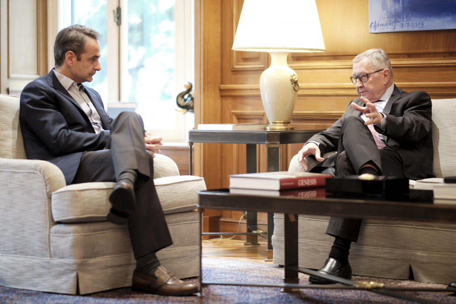 Klaus Regling and Kyriakos Mitsotakis