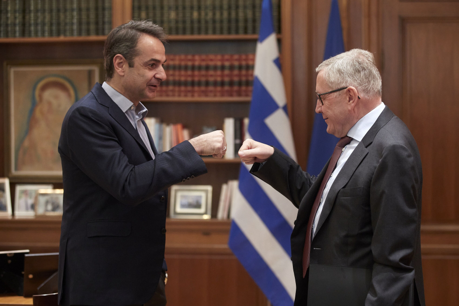 Klaus Regling and Kyriakos Mitsotakis